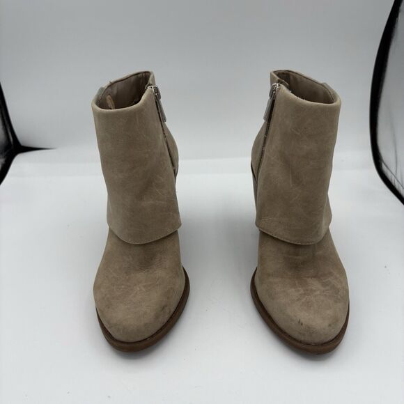 Jessica Simpson Boots Womens Size 6 Cainn Taupe Tan Ankle Booties Block C3 - Picture 4 of 9